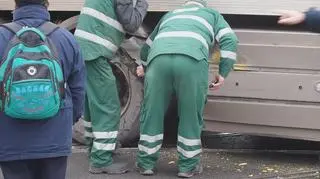 Zderzenie tramwaju i śmieciarki