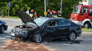 Groźny wypadek przy Rolnej