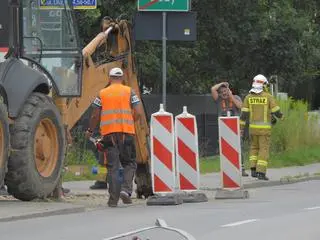 Koparka uszkodziła gazociąg pod Pruszkowem