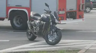 Zderzenie auta z motocyklem