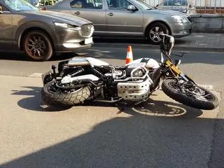 Wypadek z udziałem motocyklisty