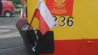 Zderzenie z tramwajem w alei Solidarności