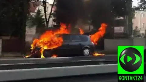 Renault stanęło w ogniu