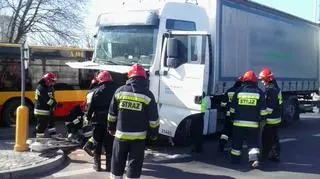 Wypadek autobusu miejskiego