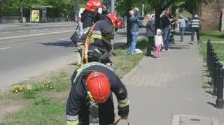 Pożar w bloku przy Lęborskiej