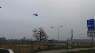 Policyjny helikopter w akcji