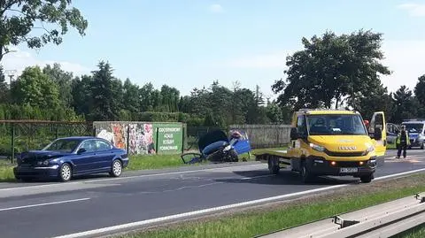 Zderzenie na krajowej "7". Zablokowany przejazd w kierunku Warszawy