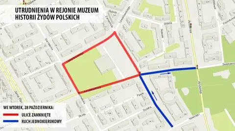 Zakazy parkowania, zamknięte ulice. Otwierają Muzeum Historii Żydów