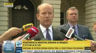 Minister zdrowia Konstanty Radziwiłł o strajku w CZD 