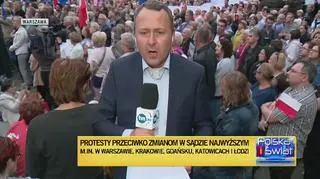 Relacja reportera TVN24 z placu Krasińskich