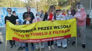 Protest w Wesołej 