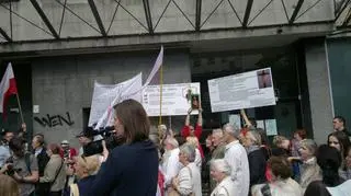 Protest przed TR Warszawa