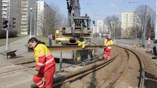 Remont torowiska na Rembielińskiej