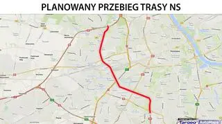 Planowany przebieg trasy N-S