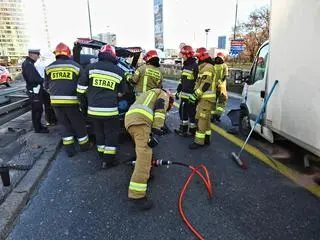 Zderzenie na Trasie Łazienkowskiej