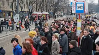 Tłok na placu Bankowym