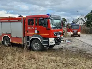 Na miejscu lądował śmigłowiec LPR 