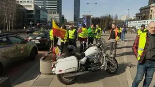 Protest taksówkarzy w Warszawie 