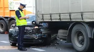 Policja na miejscu zdarzenia