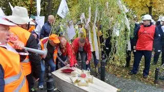 Protest związkowców w Al