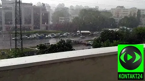 Gradobicie na Służewcu, deszczowo na Pradze i Żoliborzu