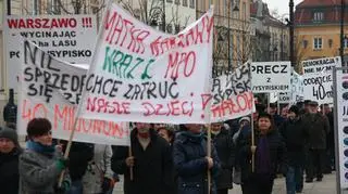 Protest przed Pałacem Prezydenckim