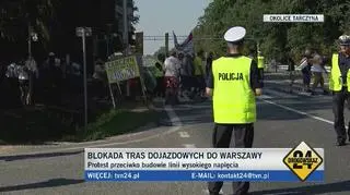 Protest przeciwko budowie linii energetycznej