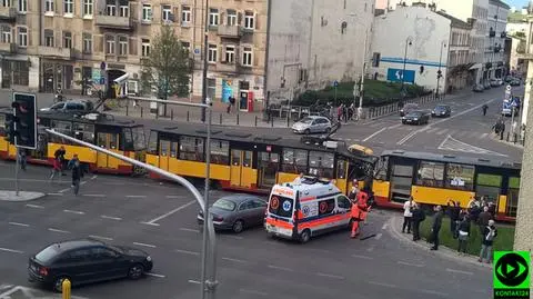 Dwa tramwaje zderzyły się na Pradze. Jedna osoba ranna