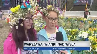 Wielki wianek w na rzece