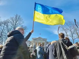 Protest przed ambasadą Rosji 