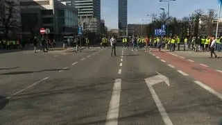 Protest taksówkarzy w Warszawie 