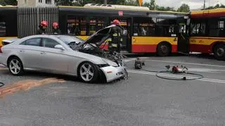 Wypadek dwóch autobusów