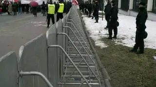 Protest na ul. Belwederskiej