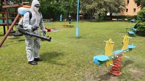 Dezynfekcja przestrzeni wokół wołomińskich przedszkoli