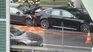 Zderzenie na autostradzie A2