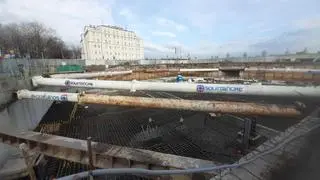 Ogromny wykop między Dobrą a Wisłostradą