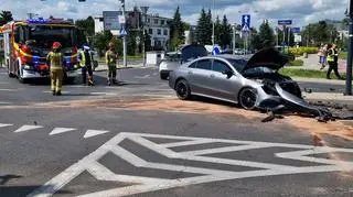 Zderzenie na Wałbrzyskiej 