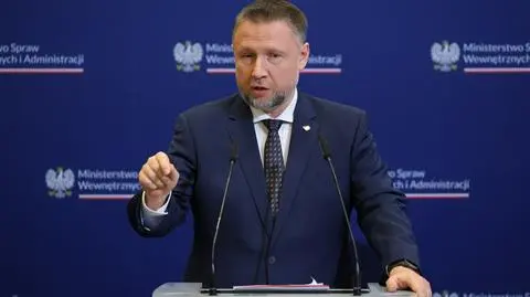 Marcin Kierwiński na konferencji prasowej w siedzibie MSWiA