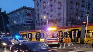 Zderzenie tramwaju z motocyklem