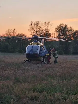 Wypadek pilota motolotni pod Żyrardowem
