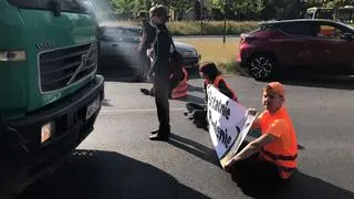 Protest Ostatniego Pokolenia na Ursynowie