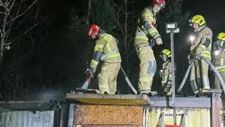 Pożar pomieszczenia socjalnego w Górze Kalwarii