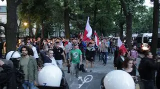 Protest narodowców przeciwko rządowi