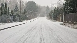 Opady śniegu w Wawrze