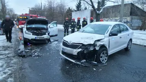 Czołowe zderzenie na Pradze Południe