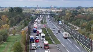 Wypadek na autostradzie A2