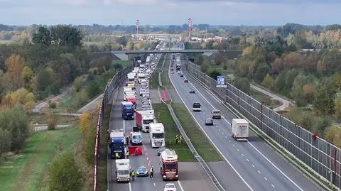 Wypadek na autostradzie A2