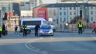 Protest rolników na placu Zawiszy