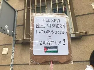 Protest solidarnościowy na Wilczej 