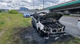 Samochód doszczętnie spłonął 